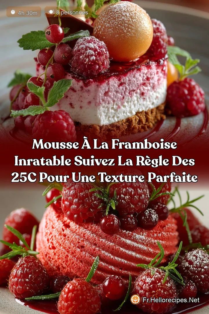 Mousse &agrave; la Framboise inratable suivez la r&egrave;gle des 25C pour une texture parfaite