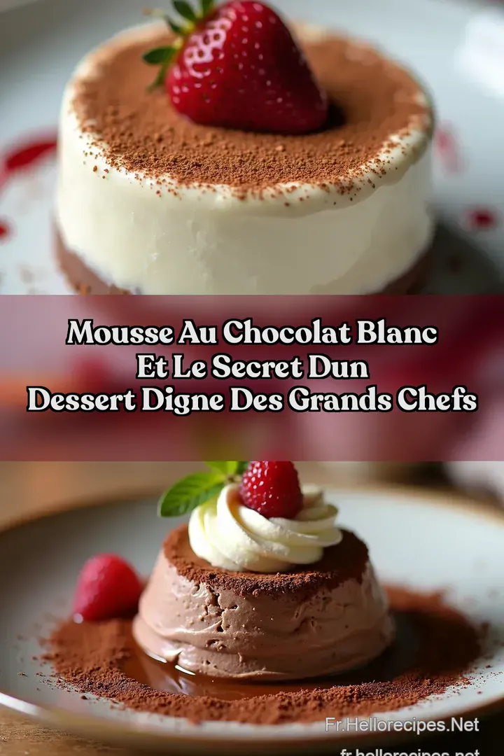 Mousse au Chocolat Blanc et Le secret dun dessert digne des grands chefs