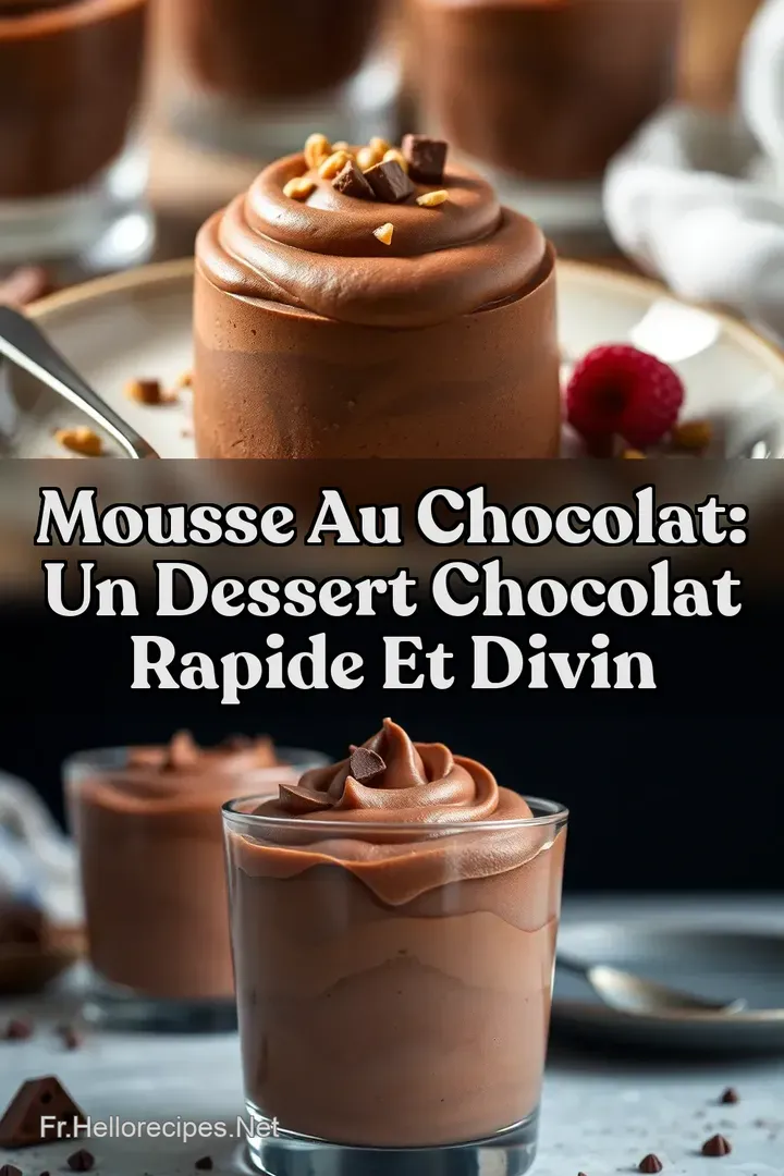 Mousse au Chocolat: Un Dessert Chocolat Rapide et Divin