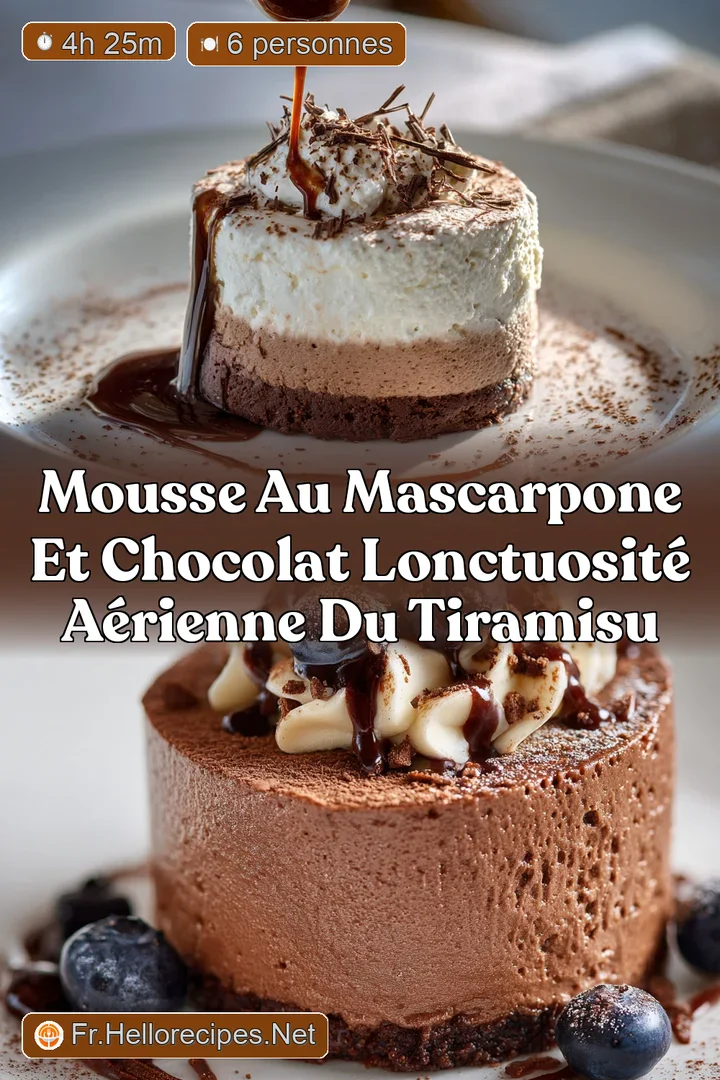 Mousse au mascarpone et chocolat Lonctuosit&eacute; a&eacute;rienne du Tiramisu