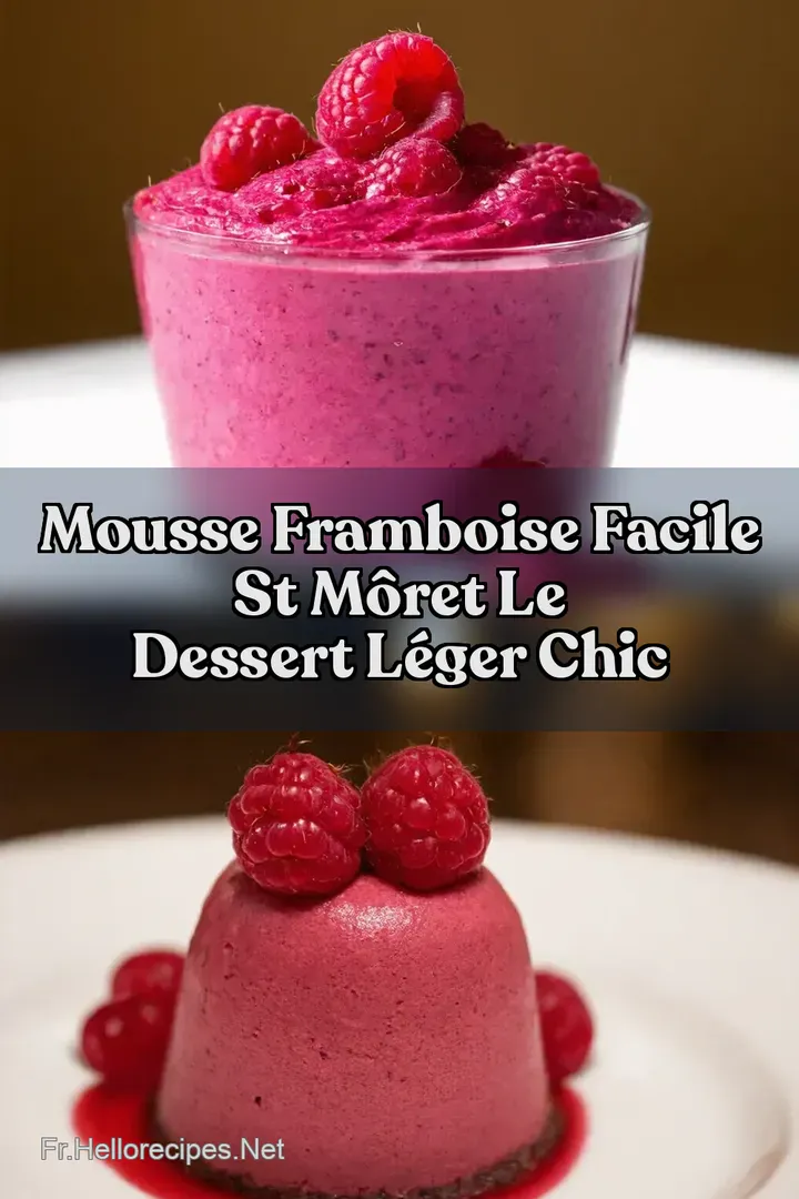 Mousse Framboise Facile St M&ocirc;ret Le Dessert L&eacute;ger Chic