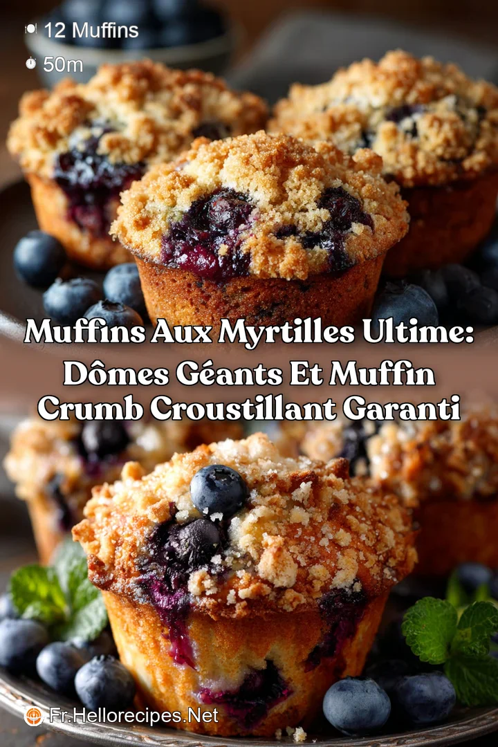 Muffins aux Myrtilles Ultime: D&ocirc;mes g&eacute;ants et Muffin Crumb Croustillant garanti