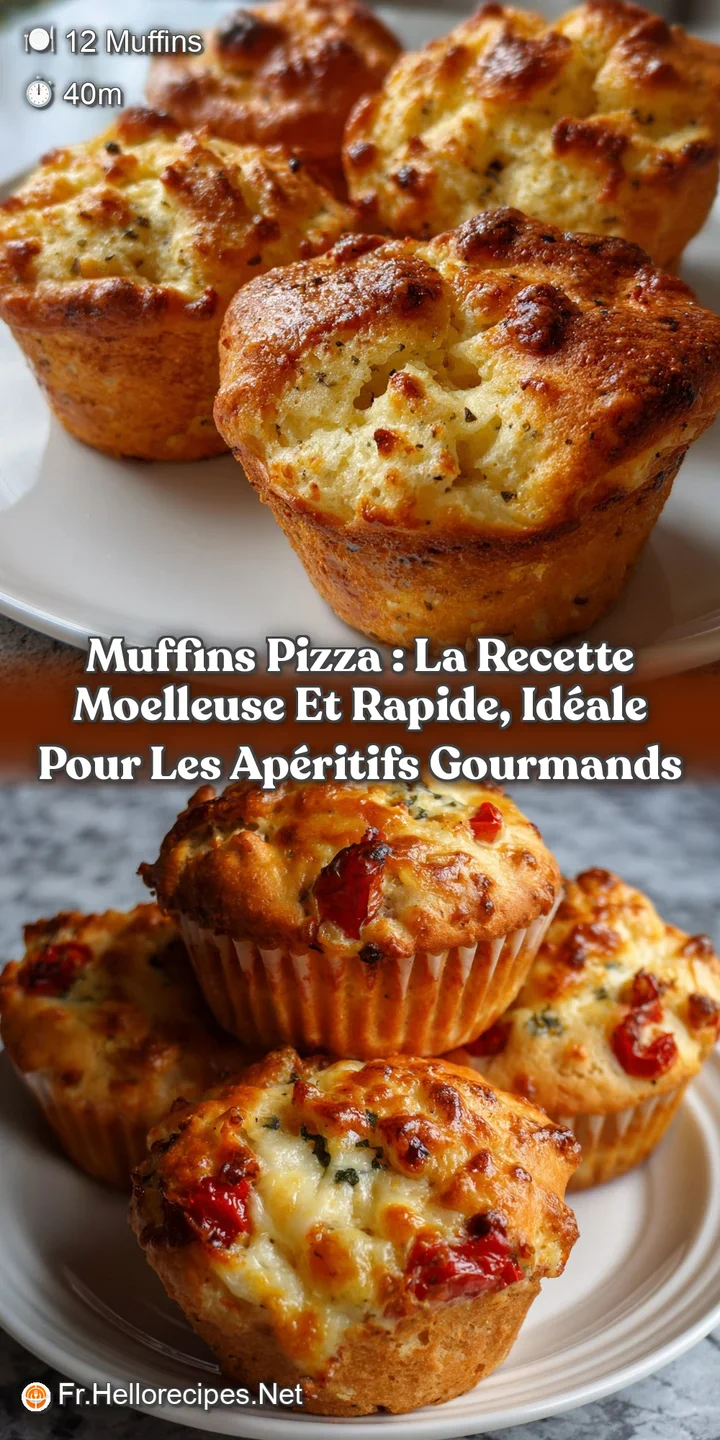 Muffins pizza : La recette moelleuse et rapide id&eacute;ale pour les ap&eacute;ritifs gourmands