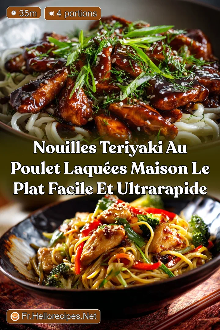 Nouilles Teriyaki au Poulet laqu&eacute;es maison le plat facile et ultrarapide