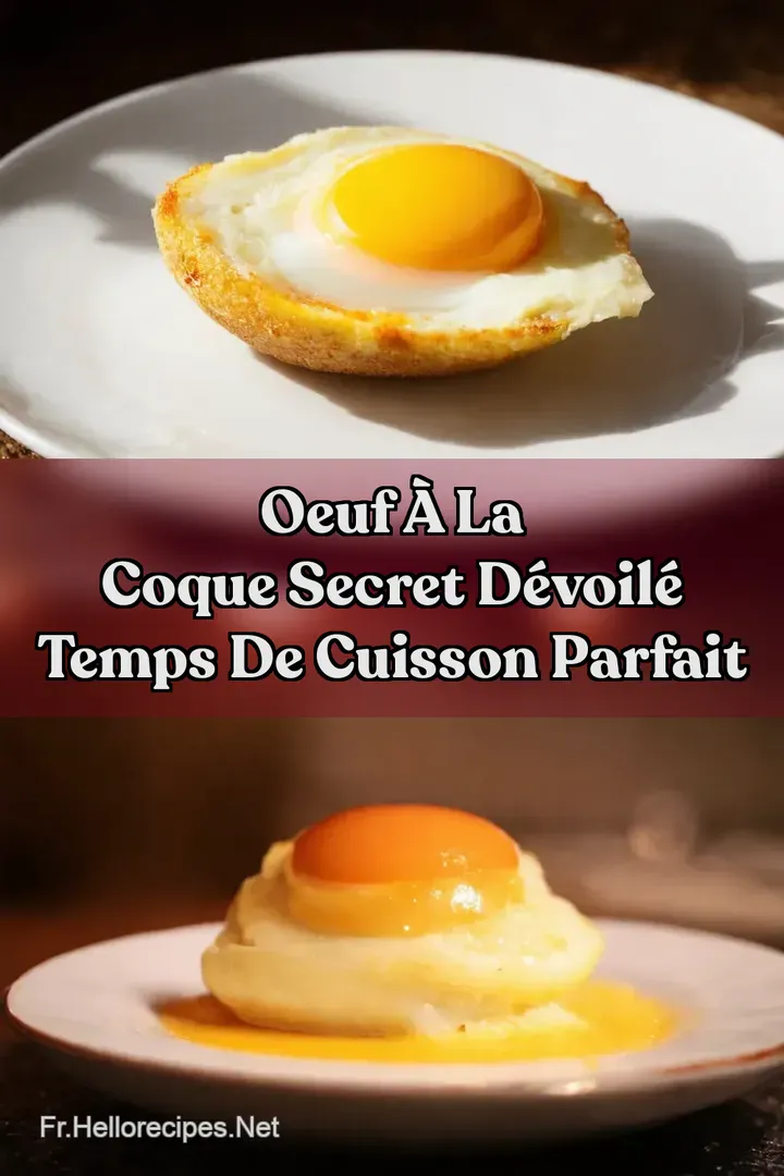 Oeuf à la coque Secret dévoilé Temps de cuisson Parfait