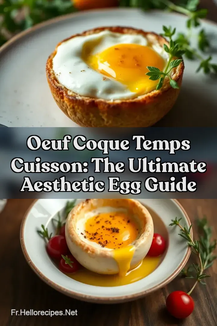 Oeuf Coque Temps Cuisson: The Ultimate Aesthetic Egg Guide : ÉPINGLER POUR PLUS TARD Oeuf Coque Temps Cuisson: The Ultimate Aesthetic Egg Guide