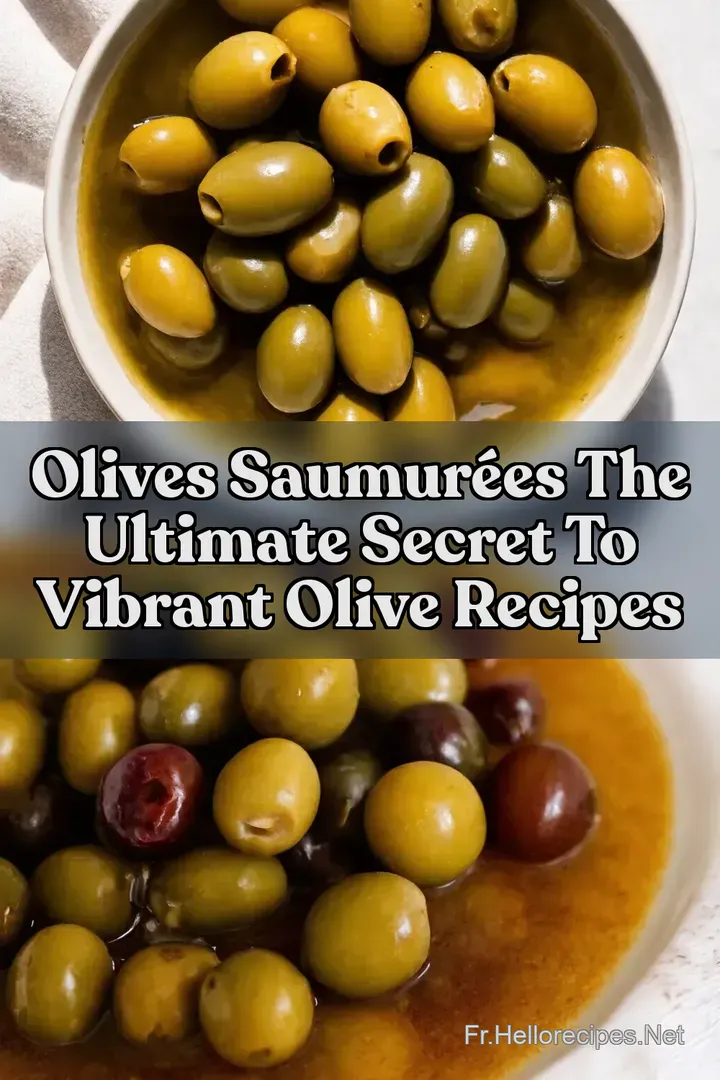 Olives Saumur&eacute;es The Ultimate Secret To Vibrant Olive Recipes