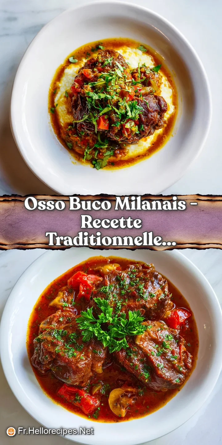 Close-up of tender, fall-off-the-bone veal shank with a savory, glossy sauce and bright citrus zest.