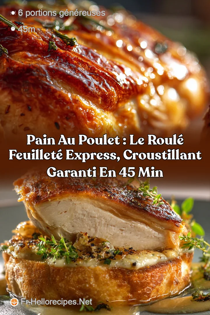 Pain au poulet : Le roul&eacute; feuillet&eacute; express croustillant garanti en 45 min