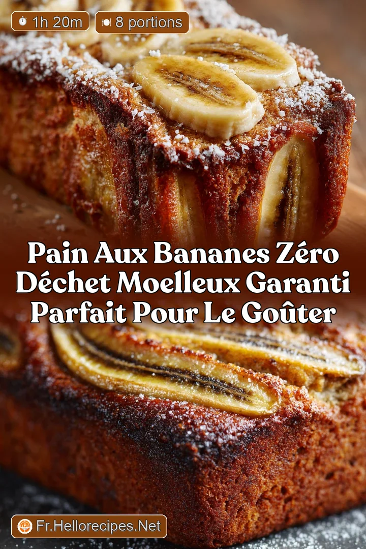 Pain aux Bananes Z&eacute;ro D&eacute;chet Moelleux garanti parfait pour le Go&ucirc;ter