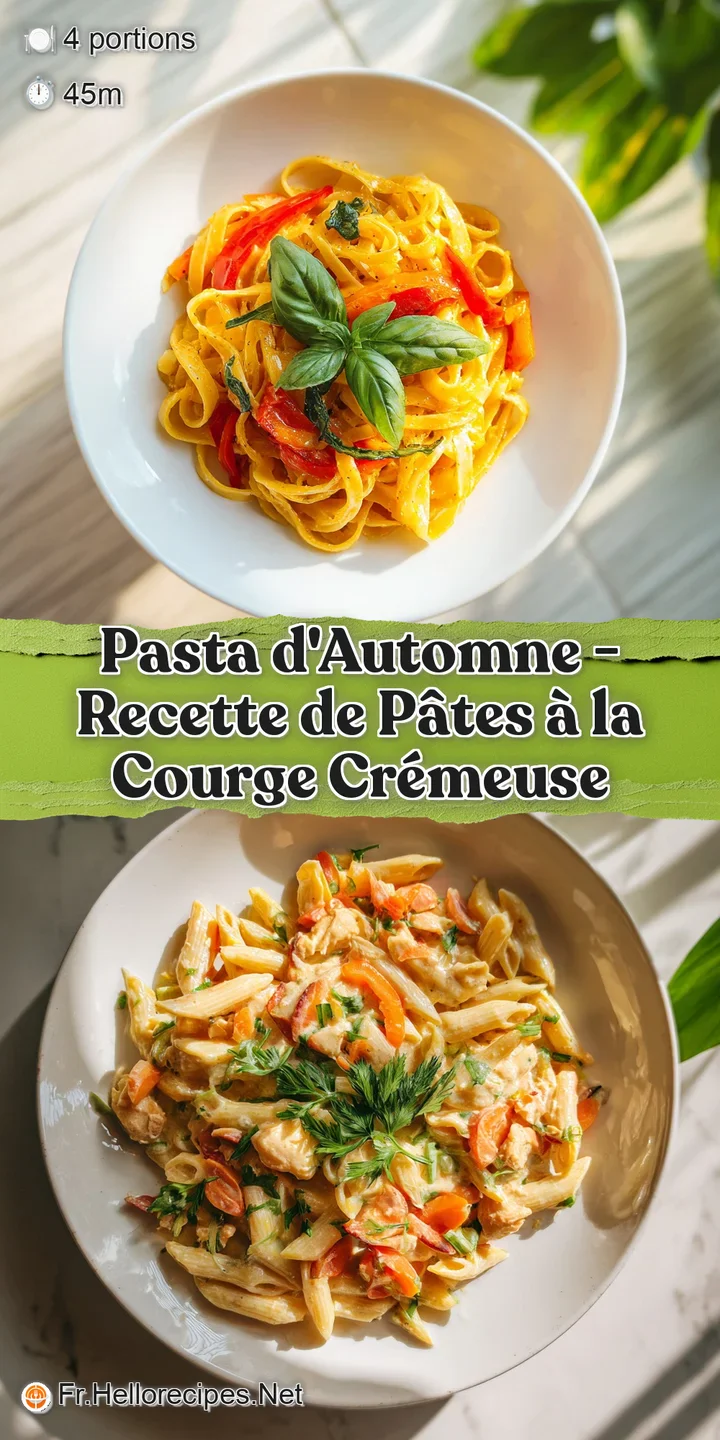 Close-up of creamy pasta intertwined with tender, roasted squash chunks, glistening with savory sauce.