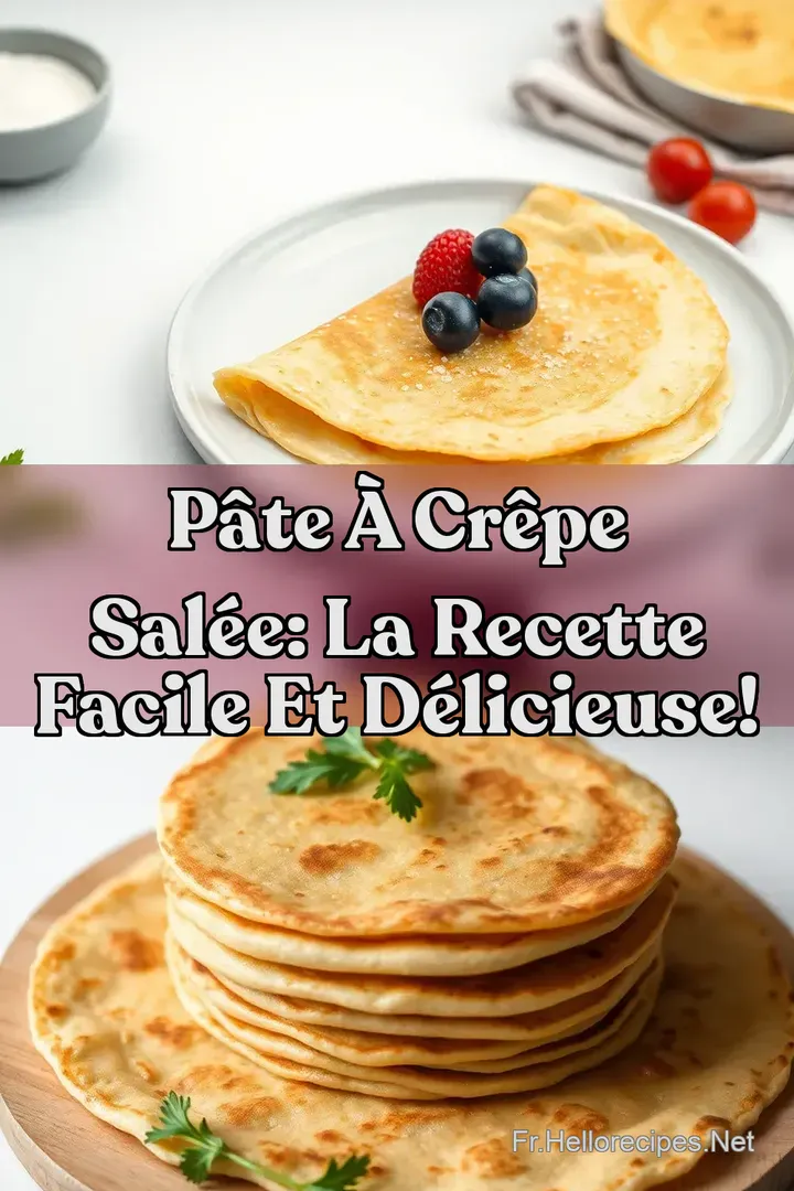 Pâte à Crêpe Salée: La Recette Facile et Délicieuse! : ÉPINGLER POUR PLUS TARD Pâte à Crêpe Salée: La Recette Facile et Délicieuse!
