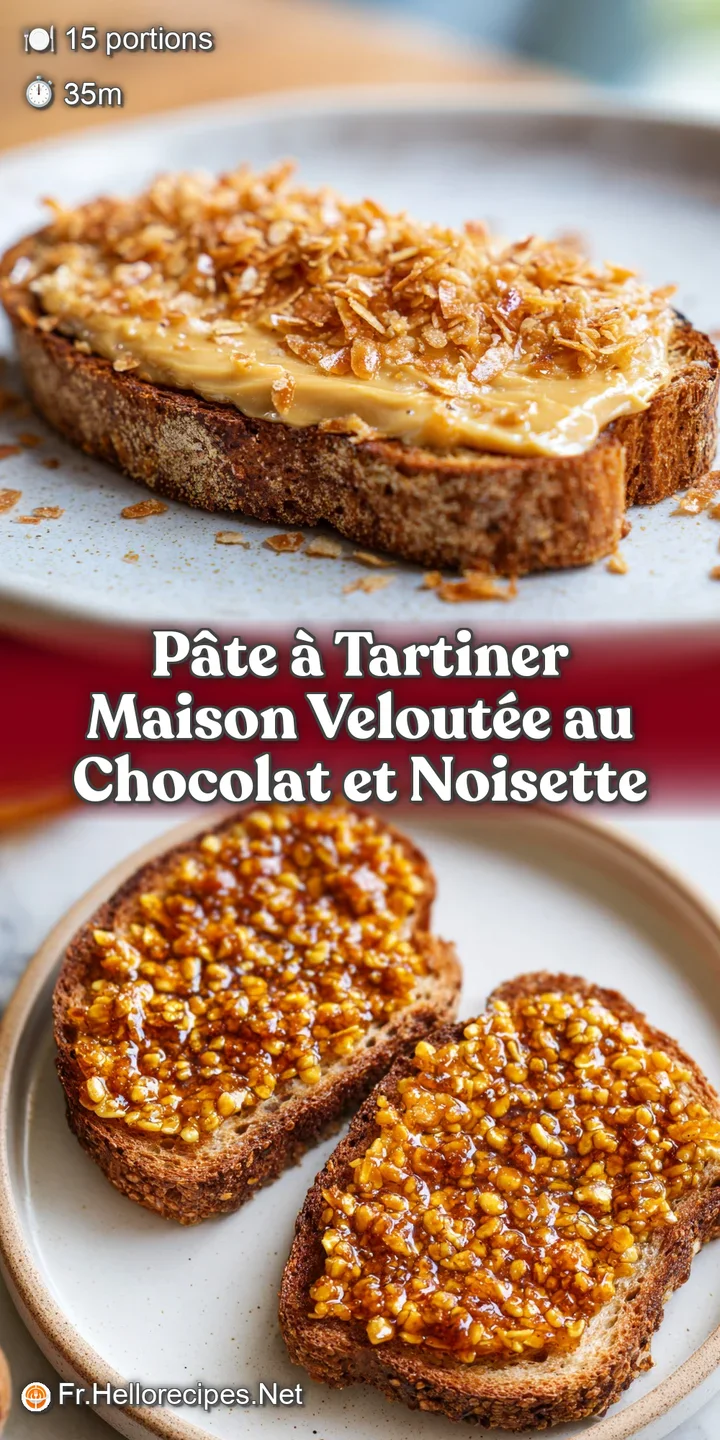 Close-up: Glossy, smooth texture of homemade chocolate hazelnut spread. Its deep, dark color promises intense chocolate fl...