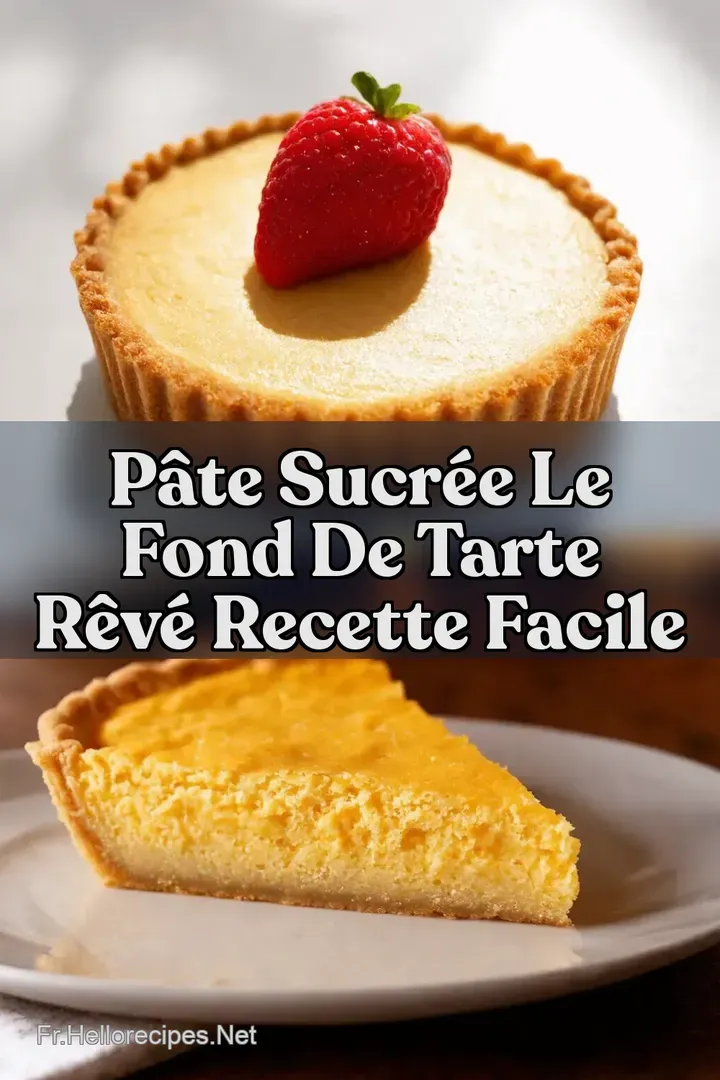 P&acirc;te Sucr&eacute;e Le Fond de Tarte R&ecirc;v&eacute; recette facile