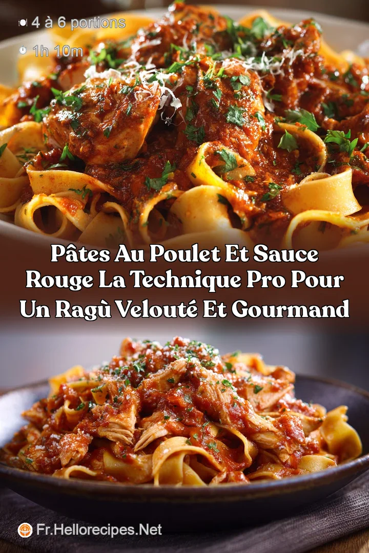 P&acirc;tes au poulet et sauce rouge la technique pro pour un rag&ugrave; velout&eacute; et gourmand