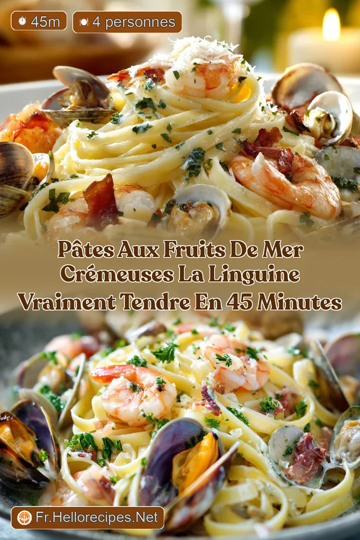 P&acirc;tes aux fruits de mer cr&eacute;meuses La Linguine Vraiment Tendre en 45 Minutes