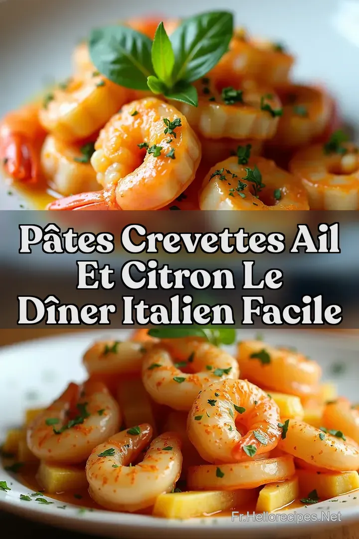 P&acirc;tes Crevettes Ail et Citron Le D&icirc;ner Italien Facile
