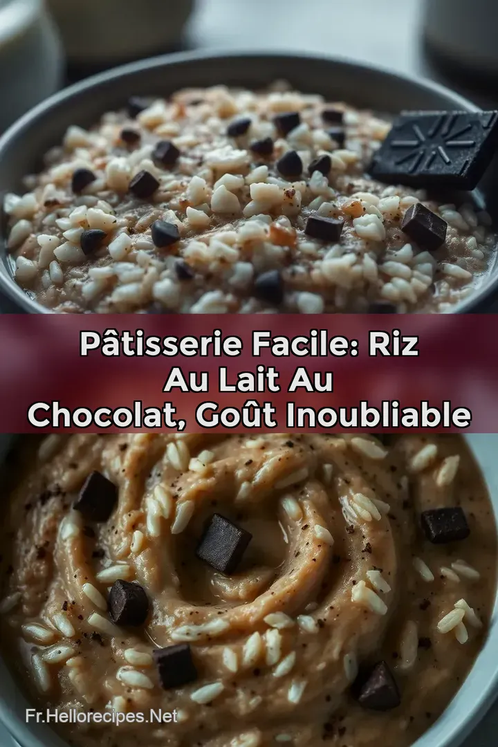 Pâtisserie Facile: Riz au Lait au Chocolat Goût Inoubliable : ÉPINGLER POUR PLUS TARD Pâtisserie Facile: Riz au Lait au Chocolat Goût Inoubliable