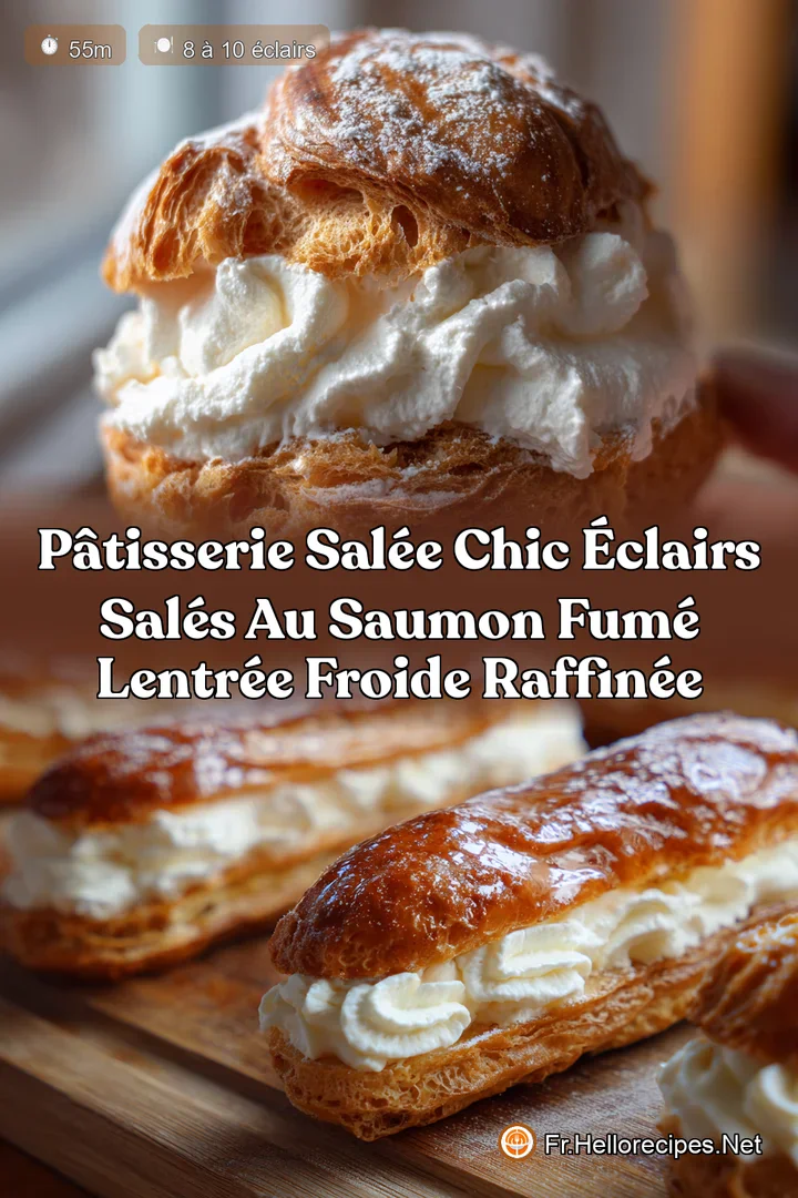 Pâtisserie Salée Chic Éclairs Salés au Saumon Fumé LEntrée Froide Raffinée
