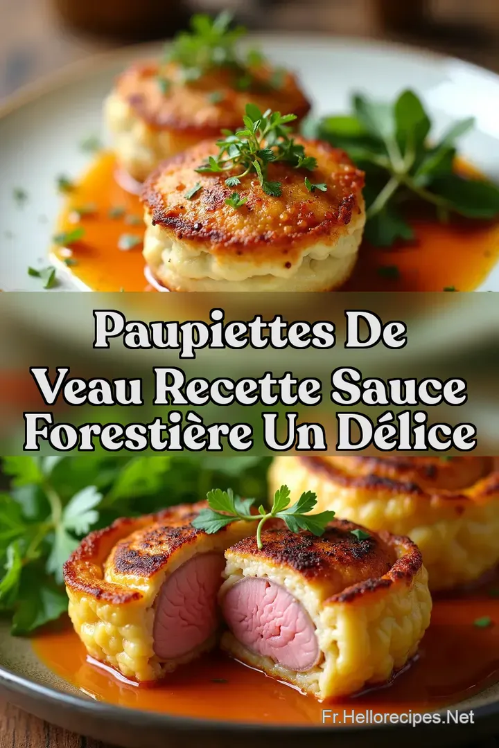 Paupiettes de Veau Recette Sauce Foresti&egrave;re Un D&eacute;lice