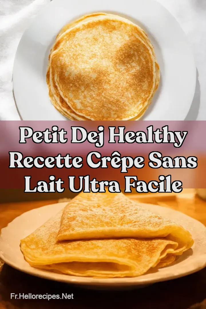 Petit Dej Healthy Recette Cr&ecirc;pe Sans Lait Ultra Facile
