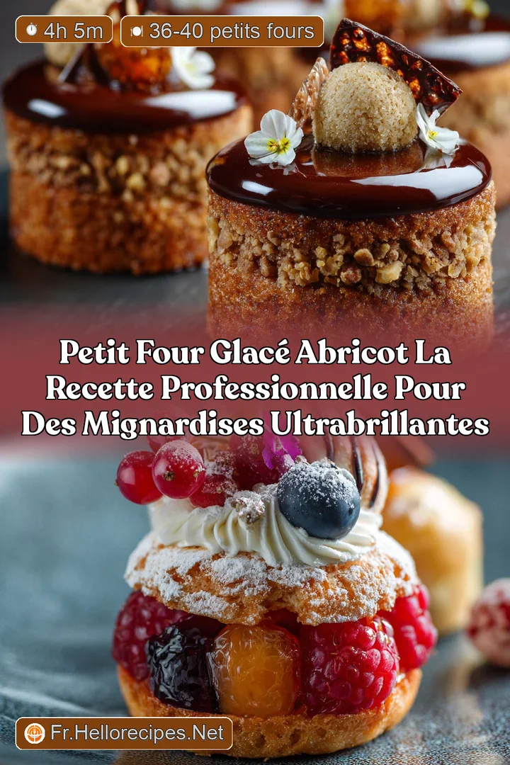 Petit Four Glac&eacute; Abricot La recette professionnelle pour des mignardises ultrabrillantes