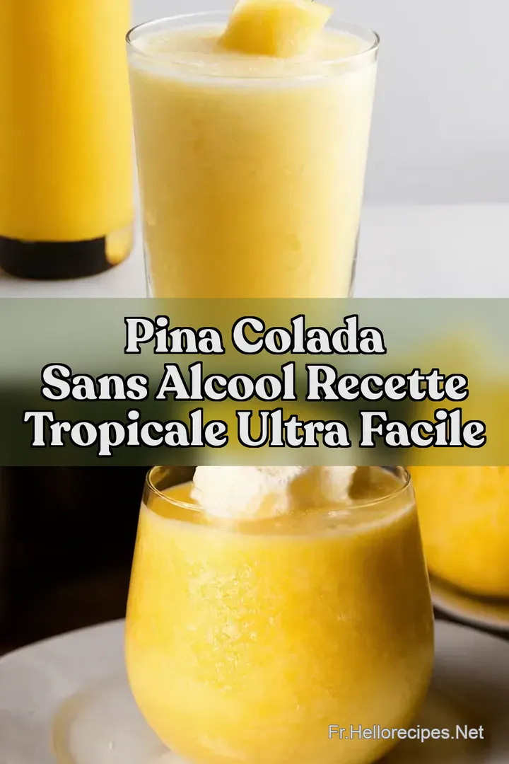 Pina Colada sans alcool Recette Tropicale Ultra Facile