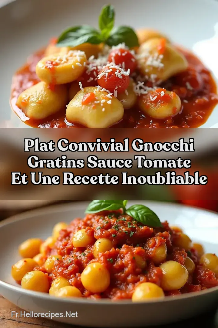 Plat Convivial Gnocchi Gratins Sauce Tomate Et Une Recette Inoubliable