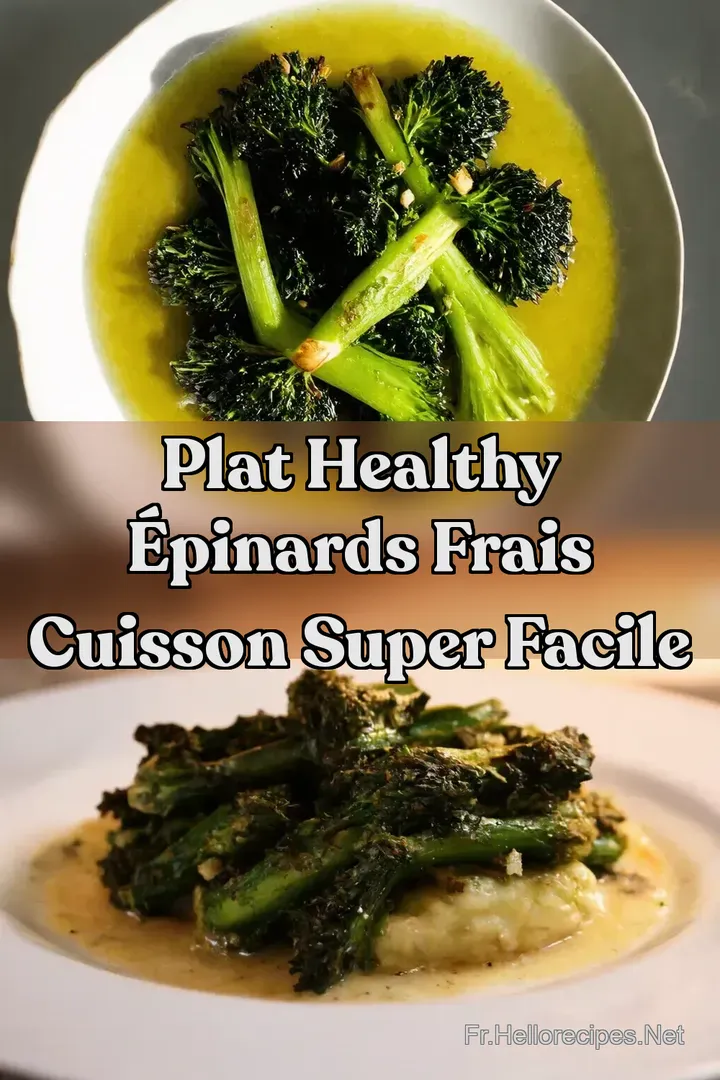 Plat Healthy Épinards Frais Cuisson Super Facile : ÉPINGLER POUR PLUS TARD Plat Healthy Épinards Frais Cuisson Super Facile