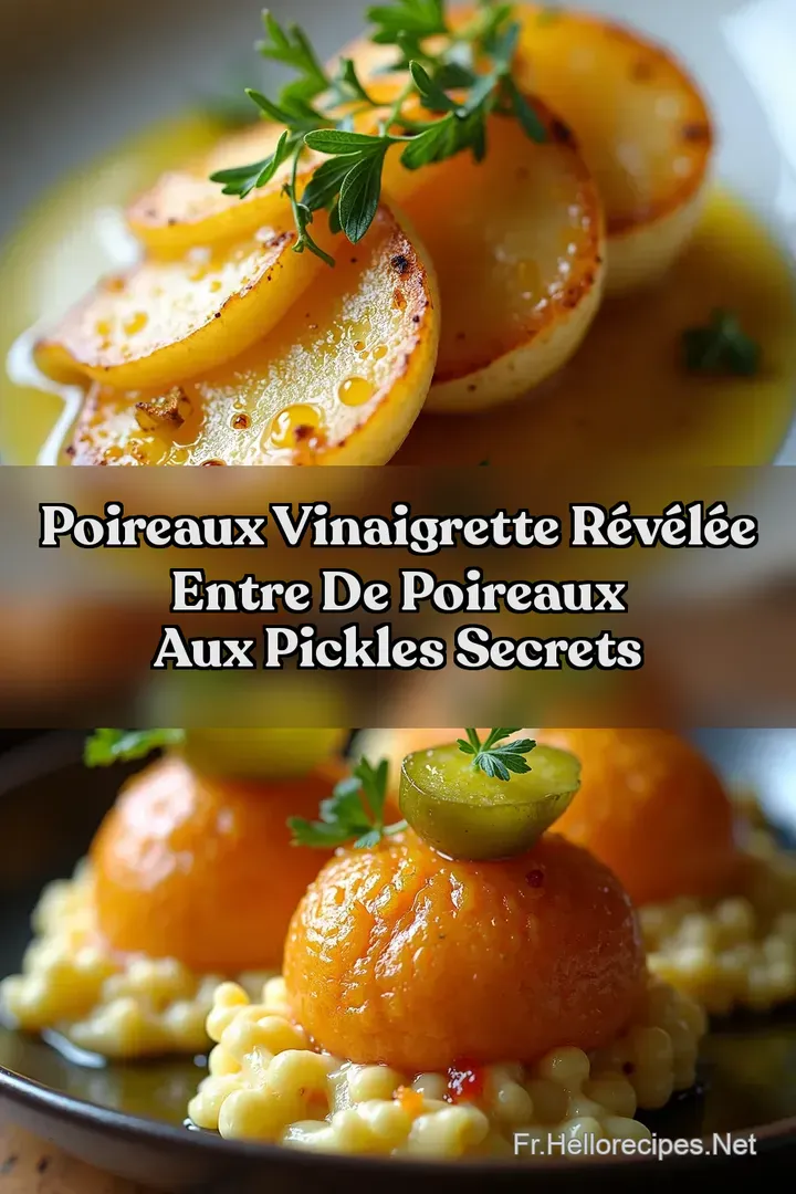 Poireaux Vinaigrette R&eacute;v&eacute;l&eacute;e Entre de Poireaux aux Pickles Secrets