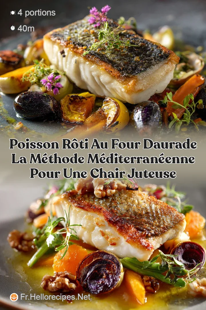 Poisson r&ocirc;ti au four Daurade La m&eacute;thode m&eacute;diterran&eacute;enne pour une chair juteuse