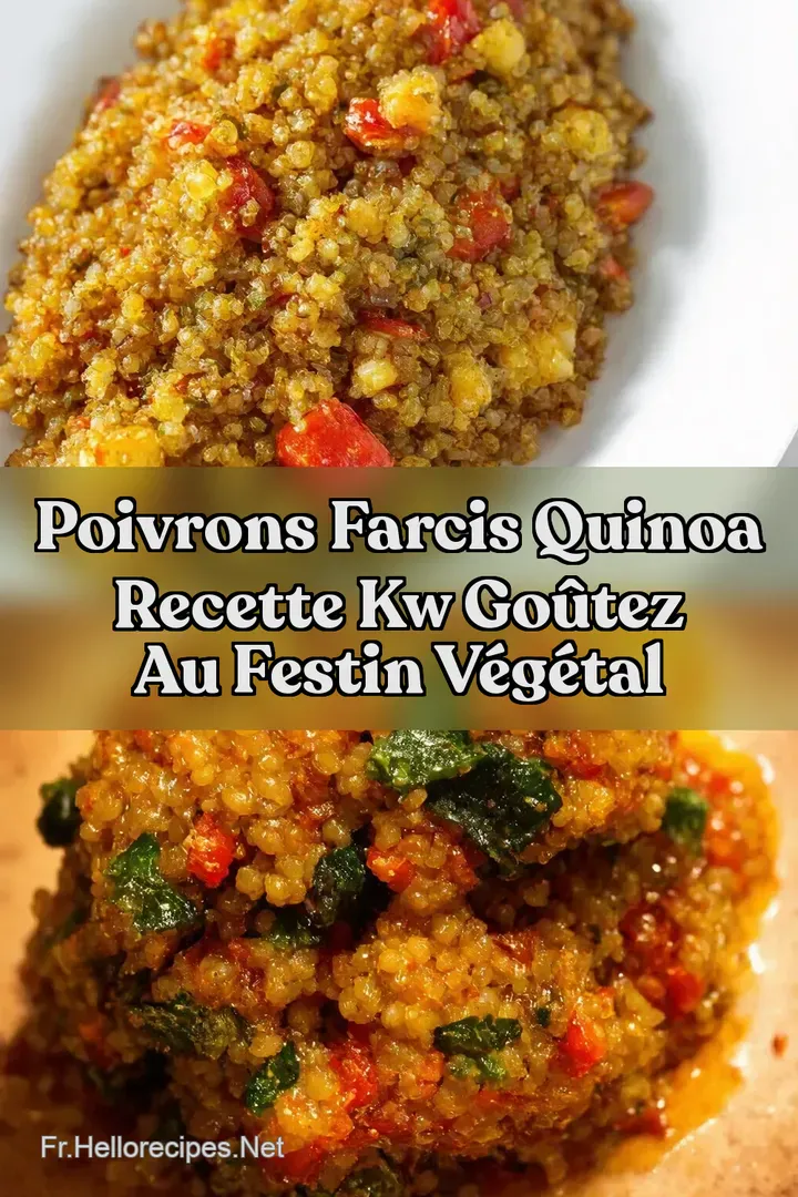 Poivrons Farcis Quinoa Recette kw Go&ucirc;tez au Festin V&eacute;g&eacute;tal