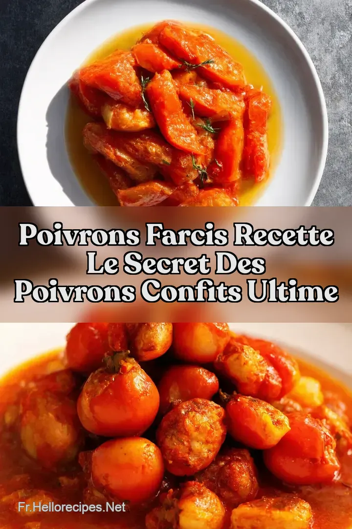 Poivrons Farcis Recette Le Secret des Poivrons Confits Ultime