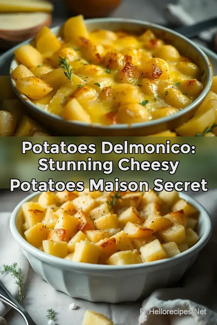 Potatoes Delmonico: Stunning Cheesy Potatoes Maison Secret : ÉPINGLER POUR PLUS TARD Potatoes Delmonico: Stunning Cheesy Potatoes Maison Secret
