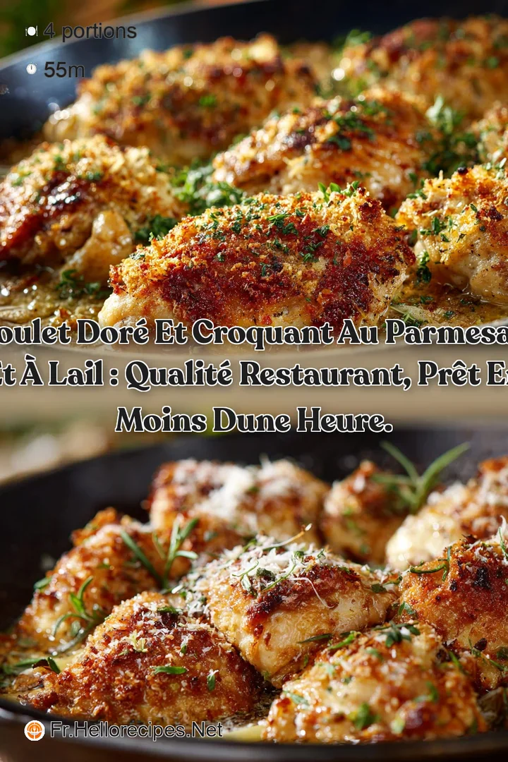 Poulet Dor&eacute; et Croquant au Parmesan et &agrave; lAil : qualit&eacute; restaurant pr&ecirc;t en moins dune heure.
