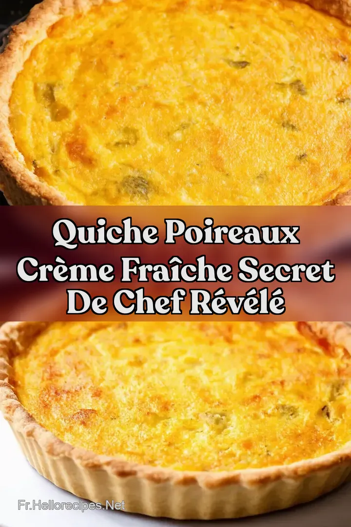 Quiche Poireaux Cr&egrave;me Fra&icirc;che Secret de Chef R&eacute;v&eacute;l&eacute;