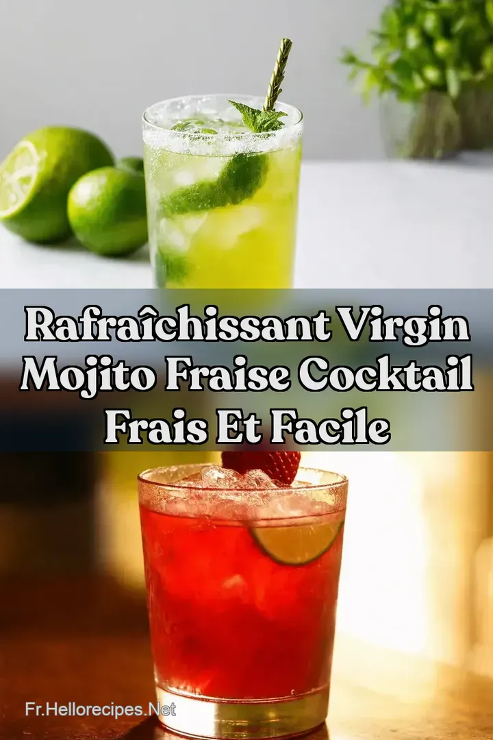 Rafra&icirc;chissant Virgin Mojito Fraise cocktail Frais et Facile