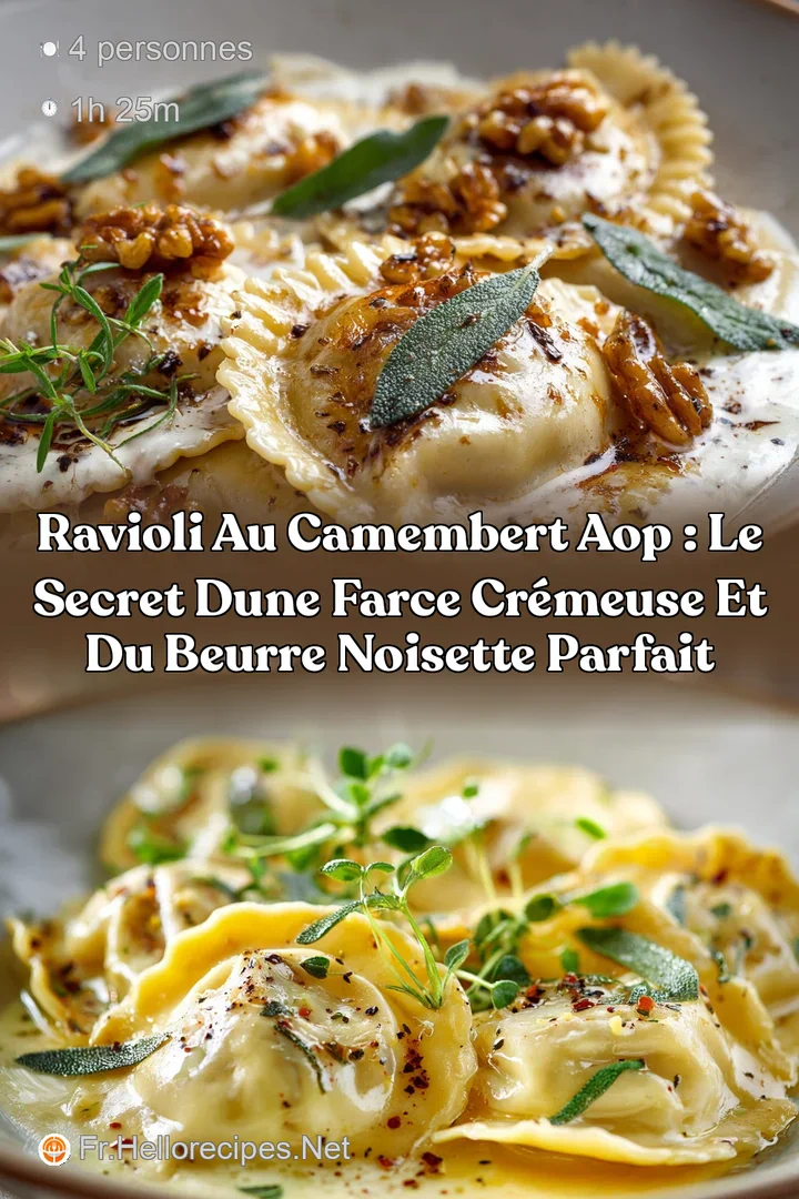 Ravioli au Camembert AOP : le secret dune farce cr&eacute;meuse et du beurre noisette parfait