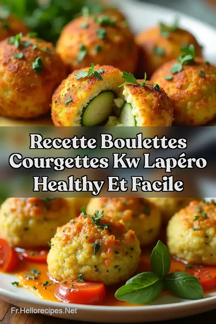 Recette Boulettes Courgettes kw LAp&eacute;ro Healthy et Facile