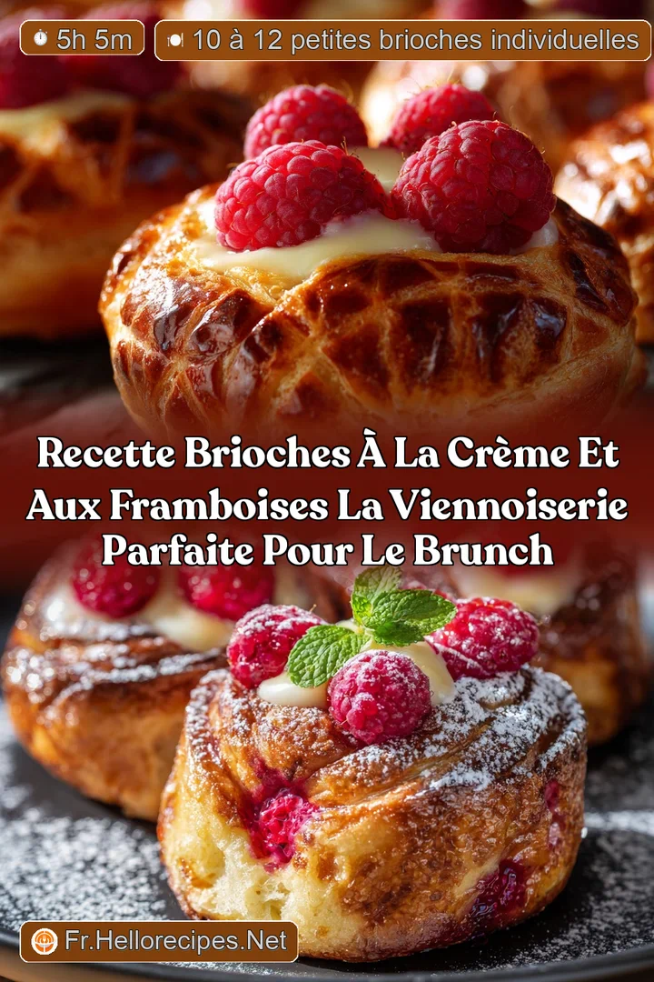 Recette Brioches &agrave; la Cr&egrave;me et aux Framboises La viennoiserie parfaite pour le brunch