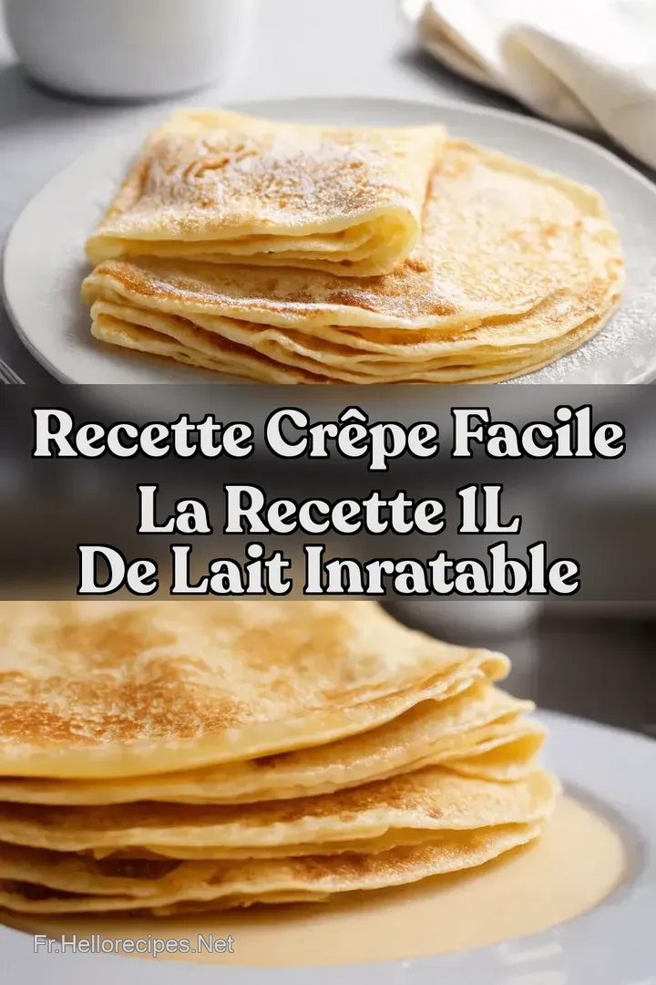 Recette Crêpe Facile La Recette 1L de Lait Inratable : ÉPINGLER POUR PLUS TARD Recette Crêpe Facile La Recette 1L de Lait Inratable