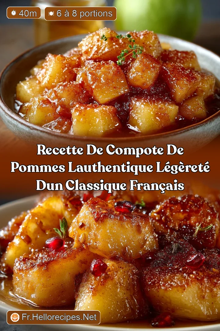 Recette de Compote de Pommes LAuthentique L&eacute;g&egrave;ret&eacute; dun Classique Fran&ccedil;ais