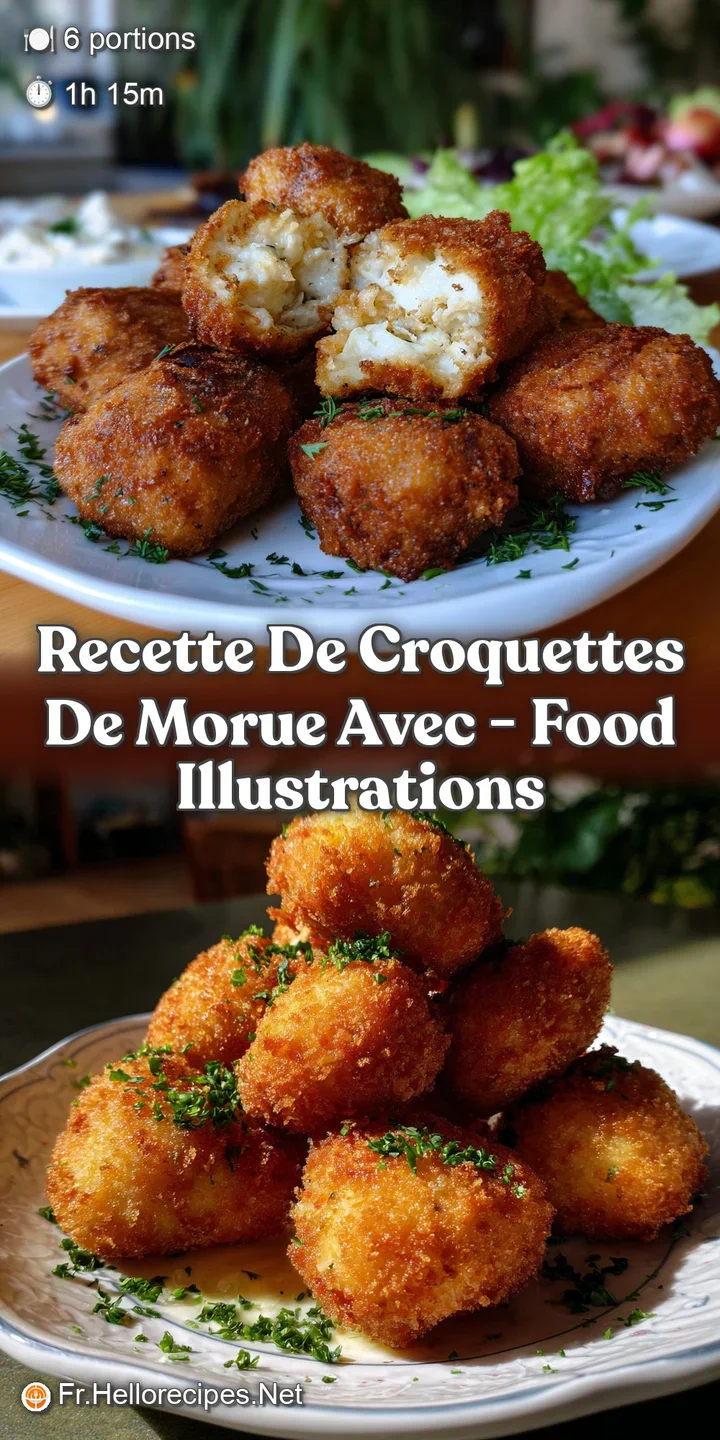 Recette de Croquettes de Morue Avec - Food Illustrations