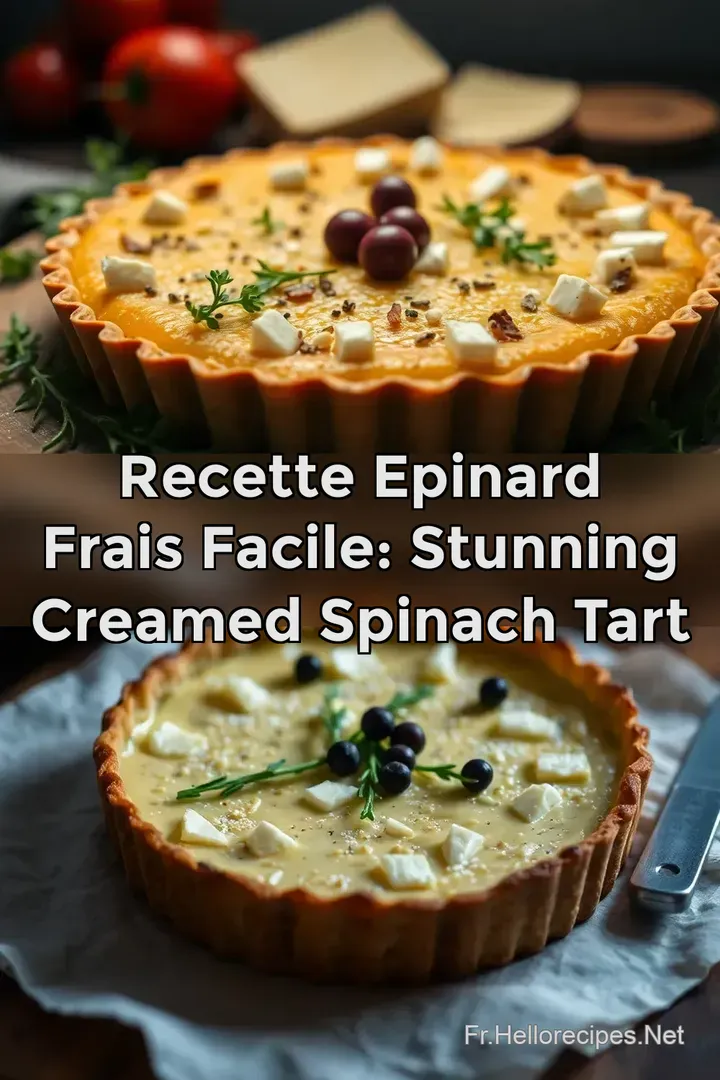 Recette Epinard Frais Facile: Stunning Creamed Spinach Tart : ÉPINGLER POUR PLUS TARD Recette Epinard Frais Facile: Stunning Creamed Spinach Tart