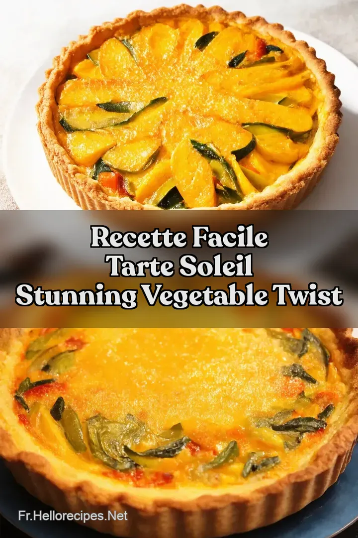 Recette Facile Tarte Soleil Stunning Vegetable Twist