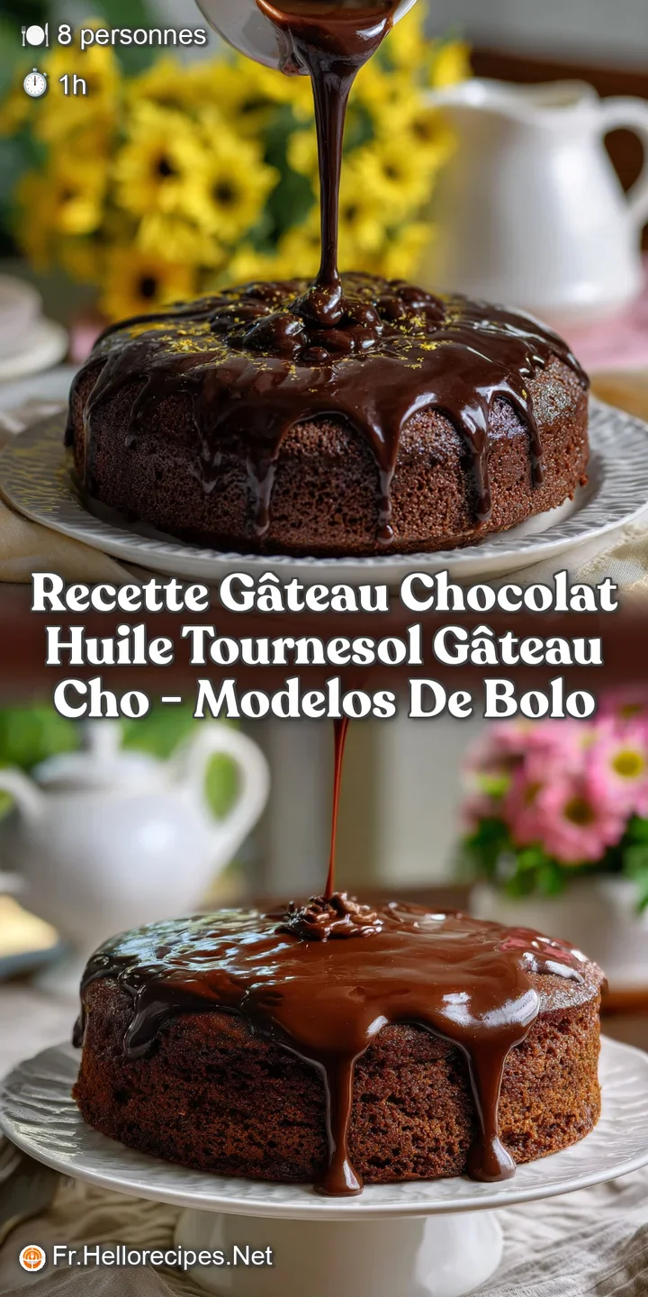 Recette g&acirc;teau chocolat huile tournesol G&acirc;teau cho - Modelos De Bolo