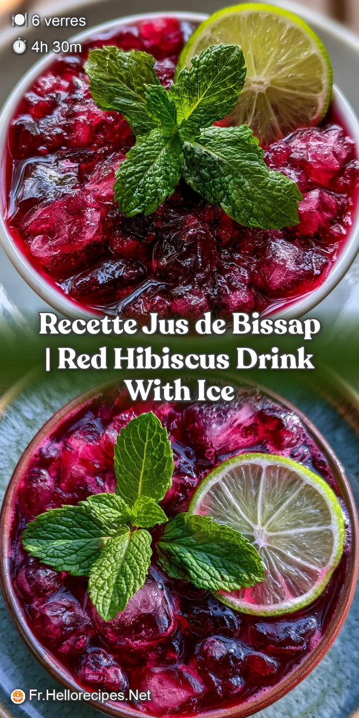 Gros plan sur des gouttes de condensation sur un verre givr&eacute; contenant un jus rouge profond et des cubes de glace.