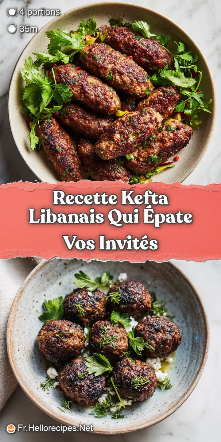 Close-up of moist, spiced kefta, lightly charred in spots. Glistening surface promises savory flavor. Herbs add color and ...