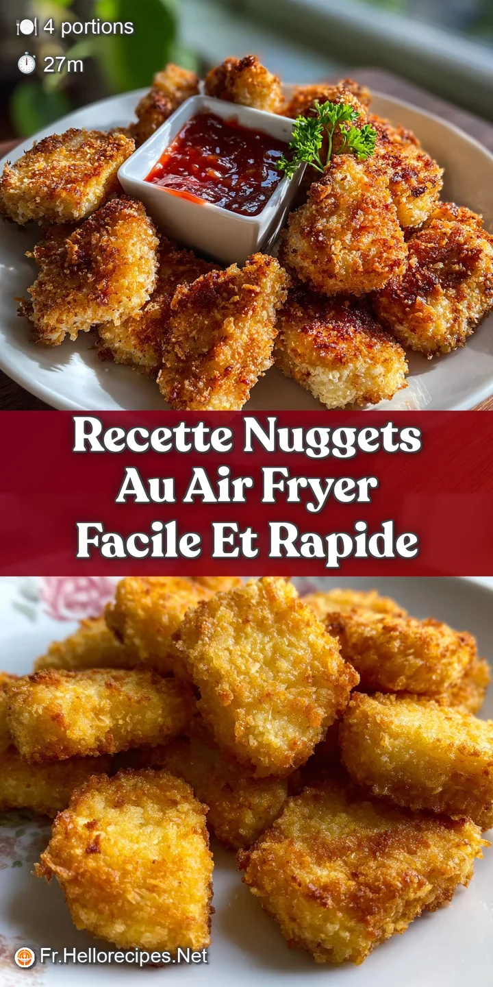 Close-up reveals the delightfully crunchy surface of an air-fried nugget, hinting at a tender, juicy interior; visibly hot...
