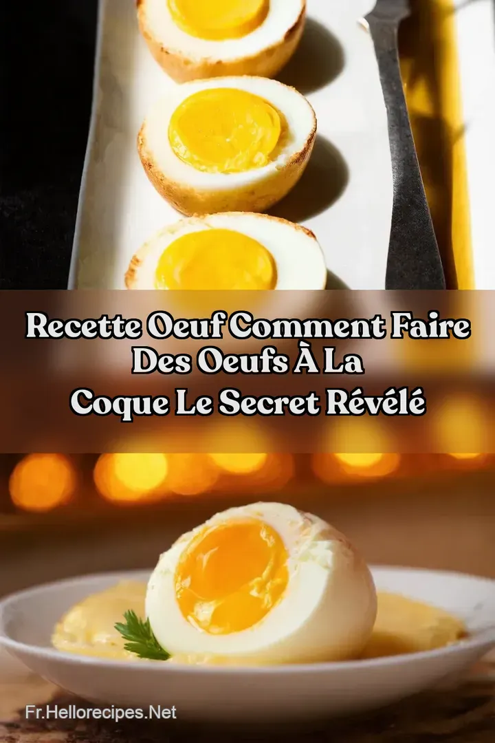 Recette Oeuf Comment Faire des Oeufs à la Coque le Secret Révélé : ÉPINGLER POUR PLUS TARD Recette Oeuf Comment Faire des Oeufs à la Coque le Secret Révélé